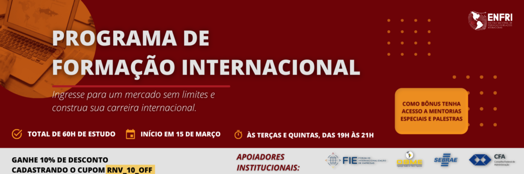 Imagem relacionada à um banner sobre Programa de Formação Internacional